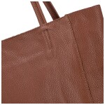 Trendy dámská kožená kabelka na rameno Sascha, hnědá