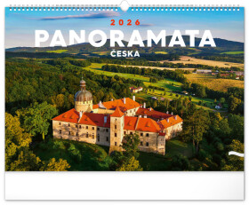 Nástěnný kalendář 2026 NOTIQUE - Panoramata Česka, 48 x 33 cm