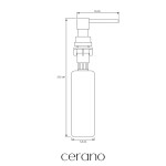 CERANO - Zápustný dávkovač mýdla Alto - černá CER-666028