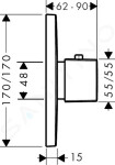 AXOR - Urquiola Highflow termostat pod omítku, chrom 11731000