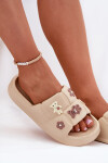 Pěnové Pantofle S Kolíčky Béžové Redienna 36/37