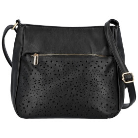 Trendy dámská koženková crossbody kabelka Orma, černá