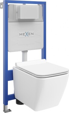 MEXEN/S - WC předstěnová instalační sada Fenix XS-F s mísou WC Vega + sedátko softclose, bílá 68030654000