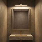 Koupelnové nástěnné LED svítidlo SWE046-1W 40cm GOLD BRUSH OSW-20146