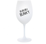 BUBUBUBLINKY - bílá sklenice na víno 350 ml