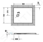 DURAVIT - Tempano Sprchová vanička 900x750x40 mm, bílá 720191000000000