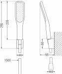MEXEN/S - R-49 sprchový set point, černá / zlato 785495052-75