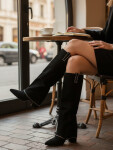 Dámské semišové boty ZY1330 černé - FashionStreet 38