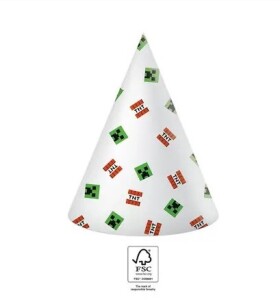 Minecraft TNT čepičky papírové 6 ks Minecraft TNT čepičky papírové 6 ks