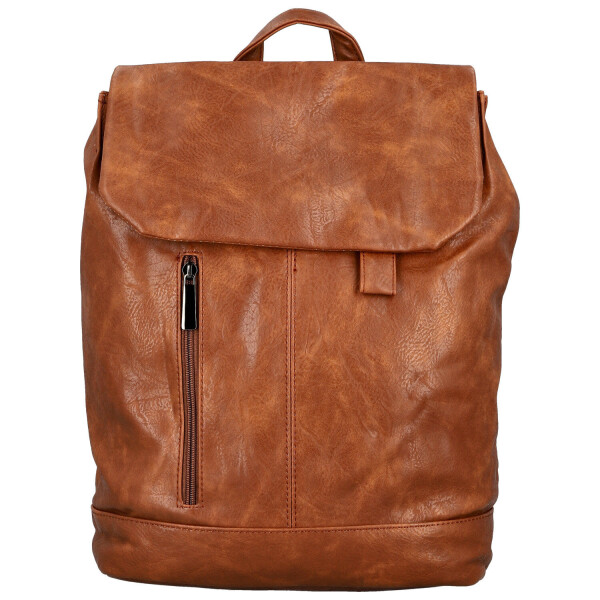 Trendy dámský koženkový kabelko-batoh Vexen, hnědý