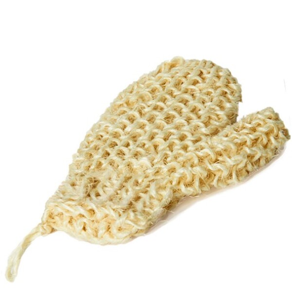 Masážní SISAL rukavice do sauny, pletená