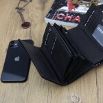 Luxusní dámská kožená peněženka Gregorio Lake, černá