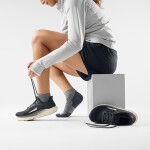 Unisex merino běžecké ponožky SMARTWOOL Run Targeted Cushion Ankle Socks, Medium Gray velikost: 46-49 (XL)