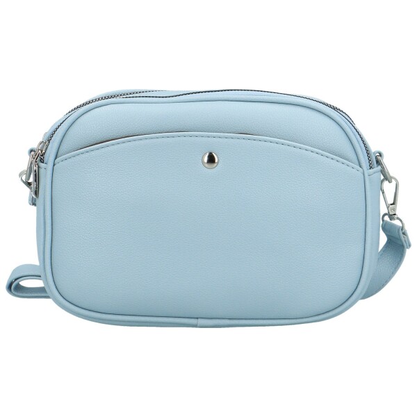 Trendy dámská koženková crossbody kabelka Willa, světle modrá