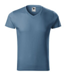 Slim Fit V-neck tričko pánské denim 3XL