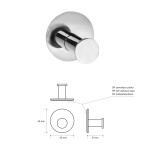 SAPHO - X-ROUND samolepící háček, nerez lesk XR219