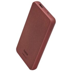 Hama Fabric 10 červená / powerbank / 10000 mAh / 3A / USB-C / USB-A (201657)