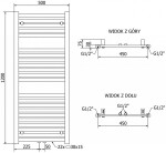 MEXEN/S - Hades radiátor + topná tyč 1200 x 500 mm, 600 W, bílá W104-1200-500-2600-20