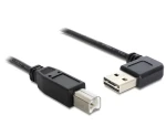 Delock Easy-USB černá / Kabel USB-A (M) - USB-B (M) / 0,5 m / USB 2.0 / pravoúhlý konektor (85167)