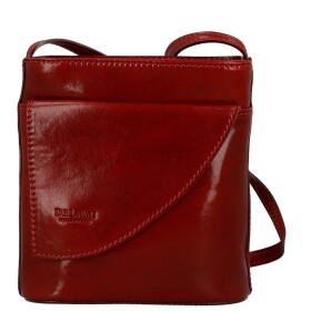 Luxusní dámská kožená crossbody kabelka Nica, červená
