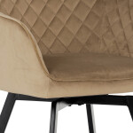 Jídelní židle, béžová, sametová látka, DCH-425 CAP4