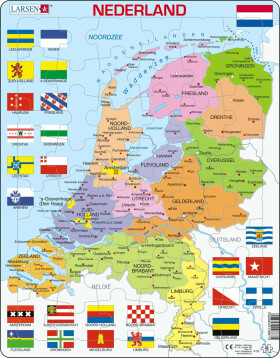 Puzzle Mapa Nizozemí - politická 48 dílků - Larsen