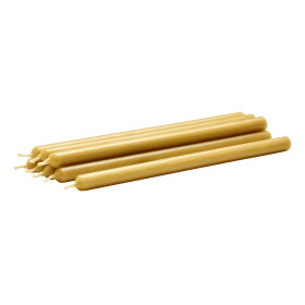 Stoff Nagel Vysoká svíčka STOFF Nagel Golden Honey – set 8 ks, hnědá barva, vosk