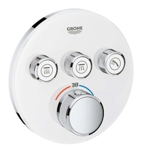GROHE - Grohtherm SmartControl Termostatická vanová baterie pod omítku se 3 ventily, měsíční bílá 29904LS0