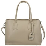 Elegantní dámská kožená kabelka do ruky Selina, taupe