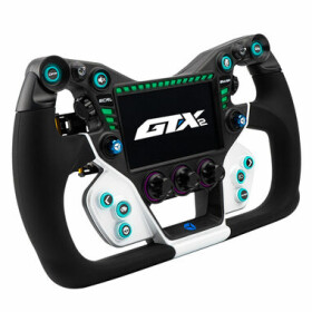 Cube Controls GTX2 bílo-černá / Závodní volant / 32cm / 5" dotykový displej / 4 pádla / 21 tlačítek (GTX2-WHI320BLK)