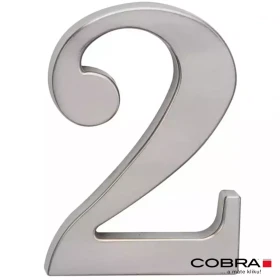 Cislo 3D nikl matny 2 - 5 cm