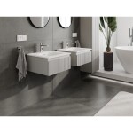MEXEN/S - Rivel koupelnová skříňka 50 cm s umyvadlem Vela, 1 šuplík, reliéf , šedá mat/bílá mat 91A20-05023-1-BF62-W23M01