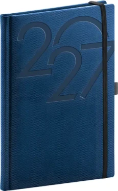 NOTIQUE Týdenní diář Ajax 2027 modrý / 15 × 21 cm