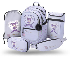 5 SET Core Kuromi Sweet One: batoh, penál, sáček, ledvinka, obal na notebook