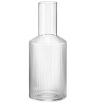 Ferm LIVING Skleněná karafa Ripple 900 ml, čirá barva, sklo