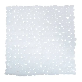MSV GALETS protiskluzová podložka do sprchy bílá / PVC / 53 x 53 cm