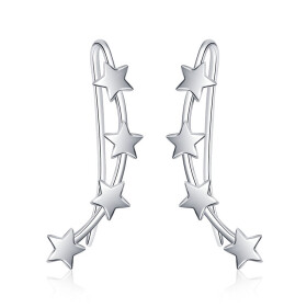 LUNICA Stříbrné náušnice HVĚZDY 0661