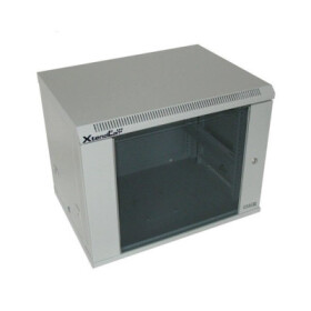 XtendLan 19" nástěnný rozvaděč 9U 600x450, nosnost 60 kg, skleněné kouřové dveře, svařovaný, šedý EDF_10102675
