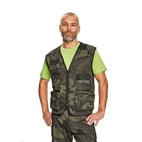 Vesta CRAMBE panská lehká vesta z T/C twillu olivová camouflage 2XL- olivová
