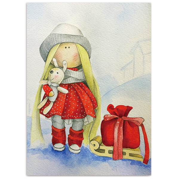 Antistresové omalovánky TSvetnoy TSvetnoy, LE046e, Diamond painting - diamantové malování, 30 x 40 cm, Panenka Daisy