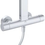 IDEAL STANDARD - ALU+ Sprchový set s termostatem, průměr 26 cm, 2 proudy, stříbrná BD583SI