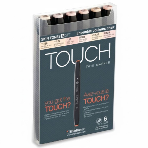 ShinHan TOUCH Twin Brush Marker sada 6 ks pleťové odstíny