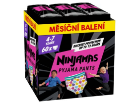 Ninjamas Pyjama Pants Srdíčka, 7 Let, 17kg-30kg, 60 ks