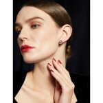 Elegantní perlové náušnice se zirkony Claudia, Zlatá