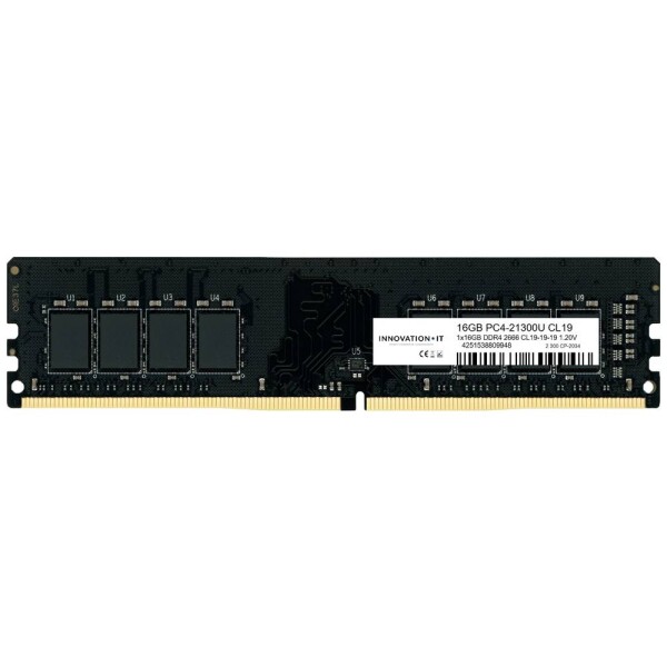 Innovation IT 2666 16GB CL19-19-19 1.20V LD 8-Chip Paměť na ploše DDR4 16 GB 1 x 16 GB 2666 MHz 288pin DIMM Inno16G26662GS