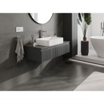 MEXEN/S - Rivel koupelnová skříňka pod umyvadlo 100 cm s deskou, 1 šuplík, reliéf , grafit mat 91A20-10023-1-BFC66