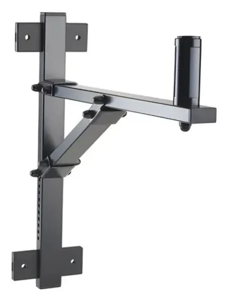 Nástěnný držák reproduktoru / Držák reproduktoru / ocelový / nosnost 50 kg / hrdlo 35/37 mm (24110)