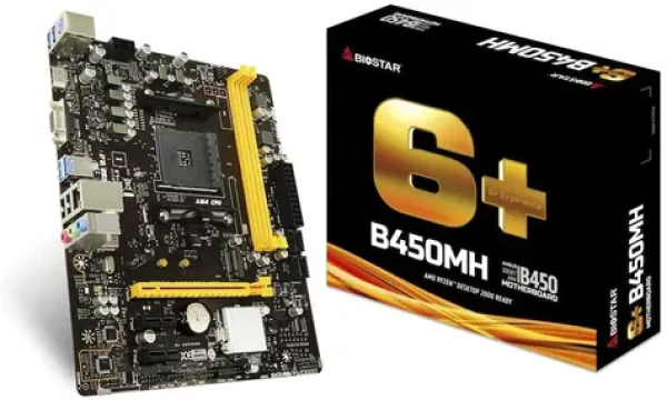 Biostar B450MH / AMD B450 / DDR4 / SATA III RAID / USB / GLAN / M.2 / sc.AM4 / mATX (B450MH)