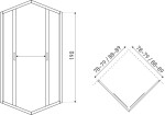 KERRA - Sprchová kabina Tiara SQUARE 80 (bez vaničky) 5907548109385