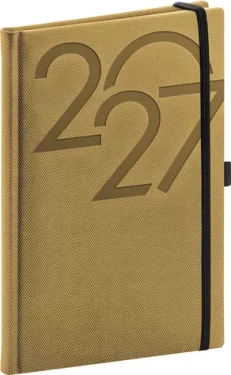 NOTIQUE Týdenní diář Ajax 2027 zlatý / 15 x 21 cm
